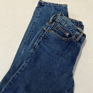 High waist vintage jeans code bleu Japan unisex style